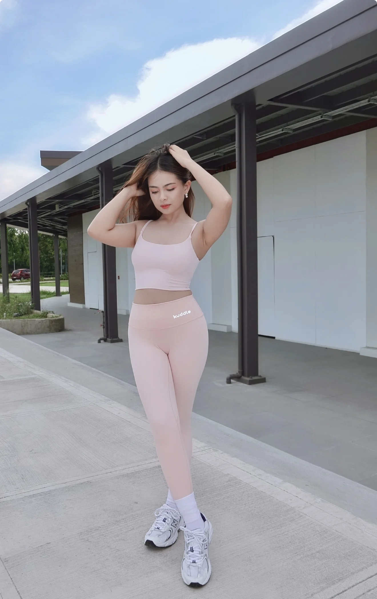 BLISS SET LEGGINGS IN BLUSH PINK